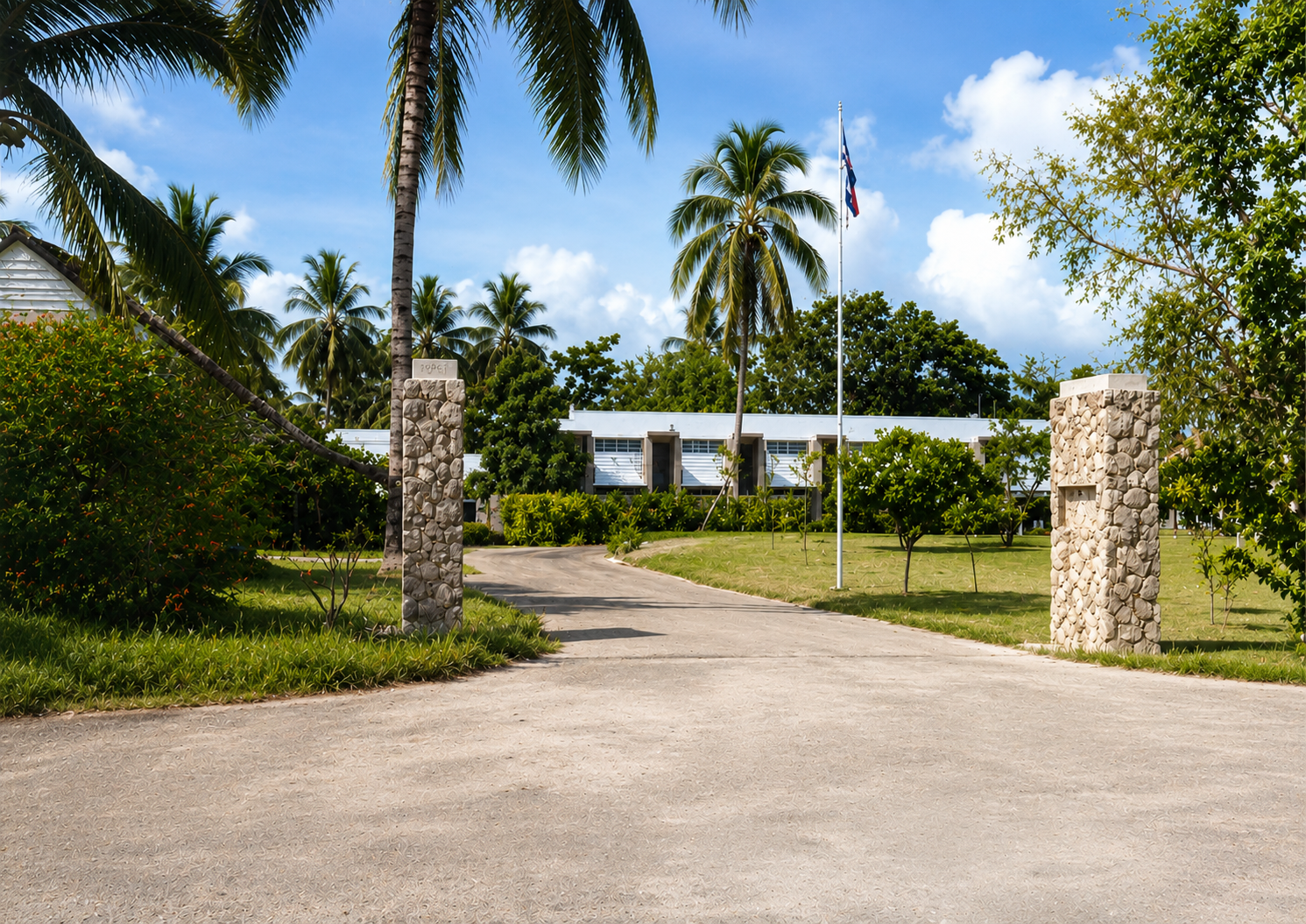 Heritage Park Hotel gardens and original main building
