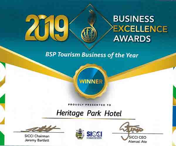 SICCI BSP Tourism Business of the Year 2019